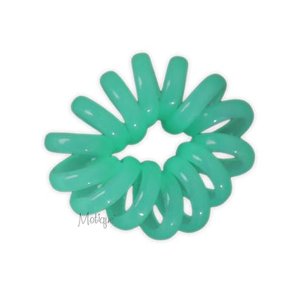 Jumbo Coil Pony Holder Hair Ties - Set of 4 (Mint) - color: Mint
