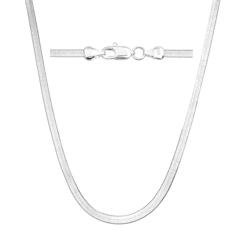 925 Sterling Silver Chain Necklace for Women 16-24 Inch Silver Jewelry Gift - size: 20 Inch, style: Square Snake Chain