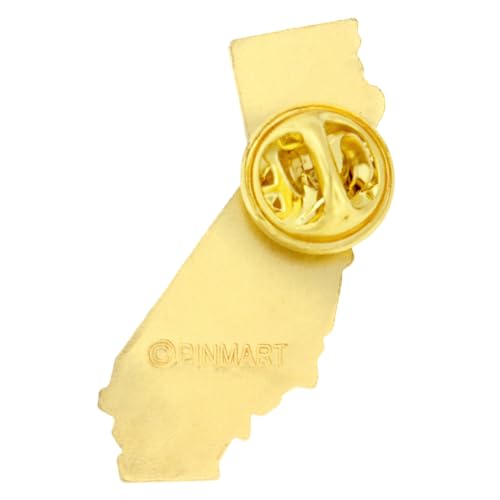 PinMart State Shape Flag Lapel Pin - color: California Gold Plated, size: 50 Pack