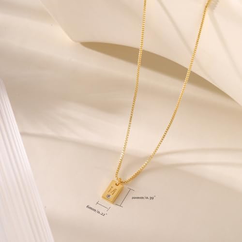 Initial Necklace for Women, Dainty 14K Letter Gold Necklace Choker Name Necklaces Simple custom Initial Necklaces for women Personalized gold Jewelry Gift - color: E