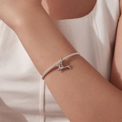 Hummingbird Charms For Bracelets 925 Sterling Silver Animal Dangle & Beads Butterfly Cat Beads Charms For Women Jewelry Gift - color: Running Dachshund