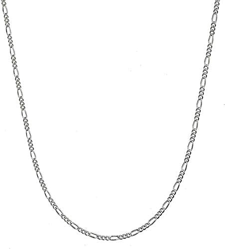 Savlano 925 Sterling Silver 2mm Italian Solid Figaro Link Chain Necklace Comes With a Gift Box for Men & Women - Made in Italy