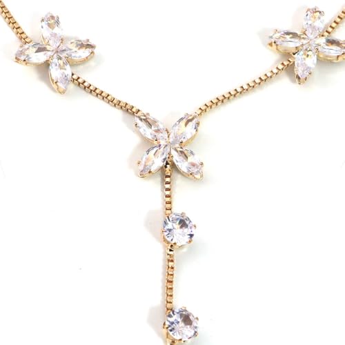 Butterfly Barefoot Sandals Anklet for Women Cubic Zirconia Flower Anklet with Toe Ring Beach Summer Ankle Bracelets Foot Chain Jewelry - color: Gold
