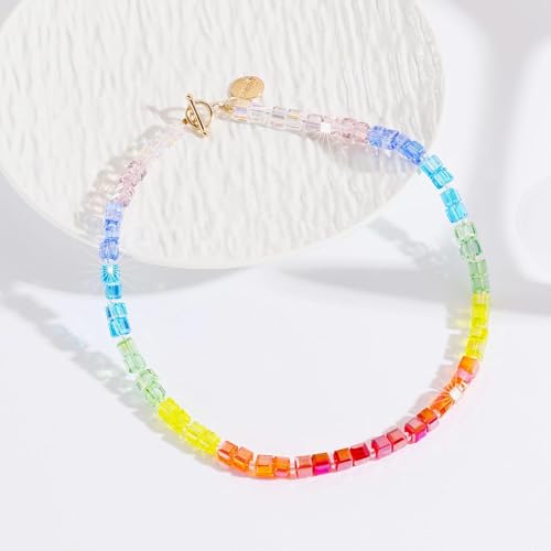 Coiris 3 Layers Illusion Wire Beaded Statement 19.5" Necklace for Women - color: N0160-B