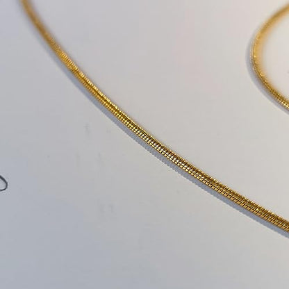 Dainty Choker Necklace for Women 18K Gold Plated Shining Dots Box Chain Sparkle Necklaces Cute Paperclip Link Herringbone Necklace Exquisite Jewelry Gifts for Mom Girlfriend - style: 1.5mm Herringbone GD