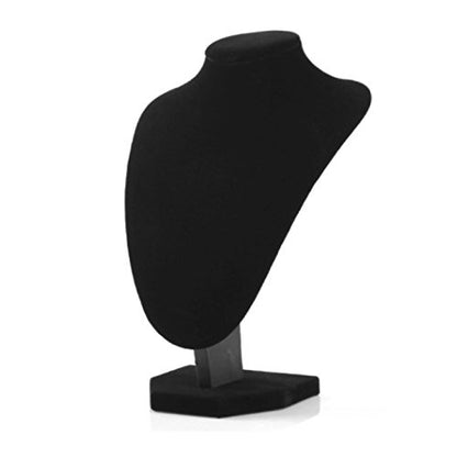 Comelyjewel 3pcs Jewelry Display Set – Velvet Necklace Stand & Bracelet Holder, Tangle-Free Jewelry Organizer for Home & Craft Show Display, Black Necklace Holder Stand for Vendors & Vanity