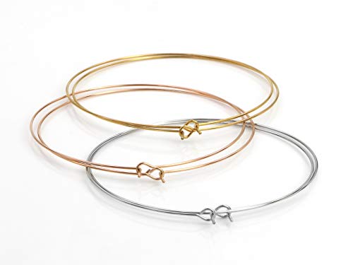 3 Pairs Thin Extra Large Hoop Earrings Set，Fashion Huge Gold Hoops 18k Gold Plated Lightweight Stainless Steel Hoops Big Geometric Round Gold Hoop Earrings Set Minimalist Jewelry for Women - size: 65MM