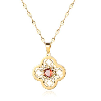 16 Inch Women's Pendant Necklace Chains - 5 Different Pendant Designs, Dainty Adjustable Chains(Gold/Silver) - color: gold5