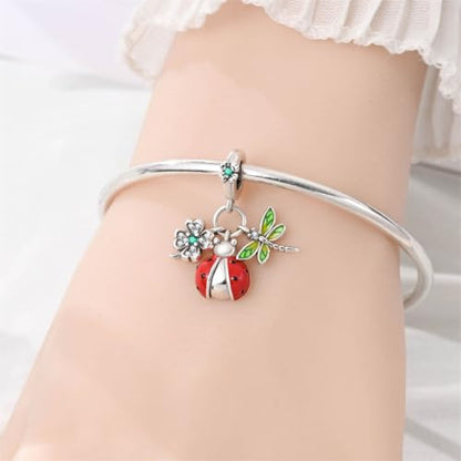 Pandach Animal Charm Bead fits Charms Bracelets for Woman-925 Sterling Silver Dangle Pendant Bead,Jewelry Beads Gifts for Women Bracelet&Necklace - style: Romantic Nature Pendant