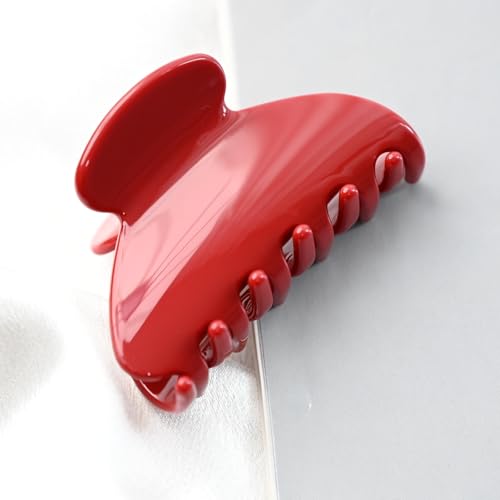 Handmade Celluloid Acetate French Design Barrettes Tortoise Shell Claws Hair Claw Luxury Fashion Accessories Hair Clip for Women (burgundyred) - color: burgundyred
