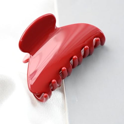 Handmade Celluloid Acetate French Design Barrettes Tortoise Shell Claws Hair Claw Luxury Fashion Accessories Hair Clip for Women (burgundyred) - color: burgundyred
