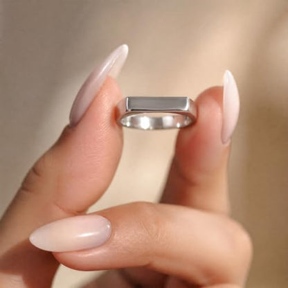 PCY Stainless Steel Gold Plated Men Women Band Ring - color: 4mm Silver CFX