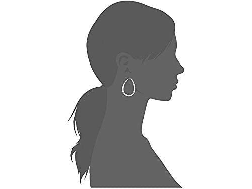 Silver Oval Hoop Earrings for Women 14K Gold Plated Hoop Earrings | Hypoallergenic Lightweight - color: A-Silver