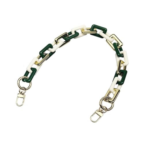 Acrylic Resin Chain for Purse,Handbag Decoration Chain Strap,Bag Accessories Chain Charms - color: Series 1/Square/Gold Green