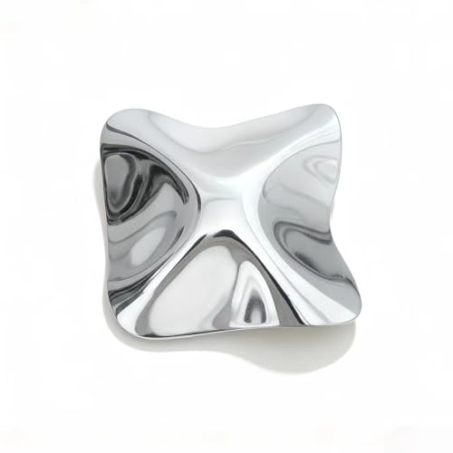 XIMEO Brooches and Pins for Women, Metal Lapel Pin Jewelry | Metal Fashion Brooch Pins for Women, Pin Clasp, Lapel, Scarf and Handbag Accessories, Modern or Vintage Jewelry - color: Geometric Silver