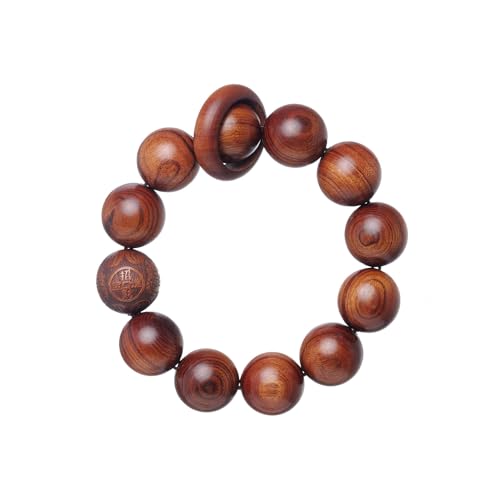 Natural Wooden Bracelet Adult Spring Bracelet Bead Dia. 0.8 inch 12 Beads 1pc - style: 1Beadwithanimal