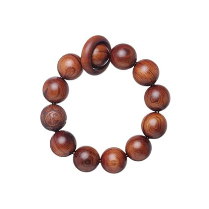 Natural Wooden Bracelet Adult Spring Bracelet Bead Dia. 0.8 inch 12 Beads 1pc - style: 1Beadwithanimal