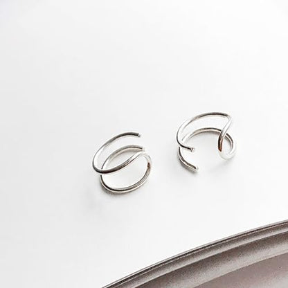 Ear Cuff Earrings for Women Chunky Ear Cuffs Non Piercing | Clip on cartilage earrings helix fake earrings jewelry trendy stuff christmas gift stocking stuffers - color: D