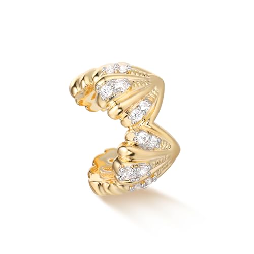 MYEARS Women Ear Cuff Earrings Gold Non Pierced Cartilage Clip on Open Wrap Hoop 14K Gold Plated Simple Hypoallergenic Everyday Jewelry - style: Clam Shell