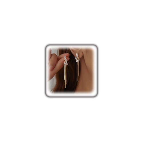 FUTIMELY Gold Long Dangle Drop Earrings for Woman,Punk Sleek Metal Chain Tassel Earrings 70s/80s Disco Outfits Accessories Jewelry - color: 5:Gold