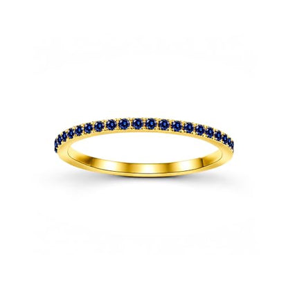 Birthstone Rings For Women, Silver Stackable Cubic Zirconia Stainless Steel Birth Stone Ring To My Daughter/Mom Birthday Unique Gifts Jewelry - color: 09-Gold-September
