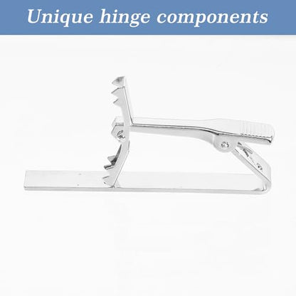 5 Pack Silver Tie Clips for Men, Men's Tie Clips Classic Ties Clip Silver with Adjustable Clasp Necktie Ties Bars Men TieAccessories for Professional Office Formal Events Wedding