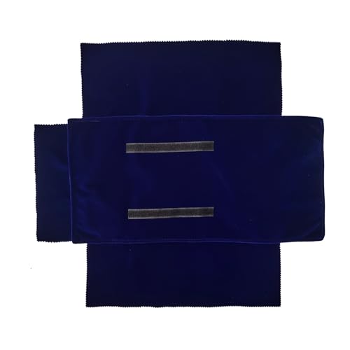 Travel Roll Bag Jewelry Display Storage Organizer Multi-function Velvet Pouch (Blue) - color: Blue