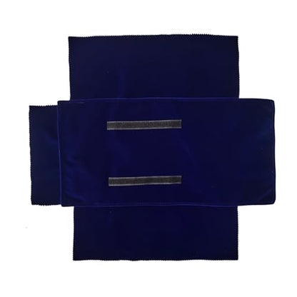Travel Roll Bag Jewelry Display Storage Organizer Multi-function Velvet Pouch (Blue) - color: Blue