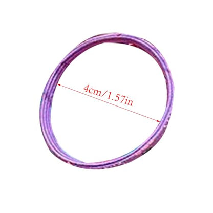 Colorful Hair Rings For Women High Flexibility Braided Ponytail Rings Sport Ready Mixed Hues Mixed Hair Elastics Set - color: strawberry