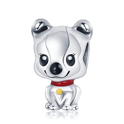 Pandach Animal Charm Bead fits Charms Bracelets for Woman-925 Sterling Silver Dangle Pendant Bead,Jewelry Beads Gifts for Women Bracelet&Necklace - style: Puppy Charm