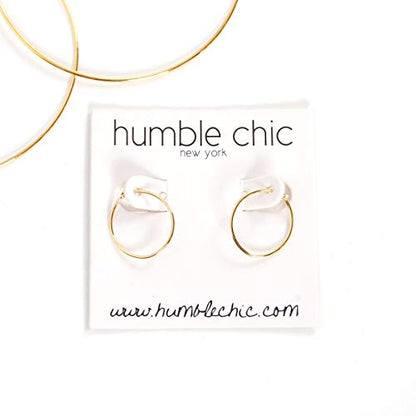 Thin Hoop Earrings for Women - Lightweight Wire Threader Loop Drop Dangles | Plated in 18K Gold or 925 Sterling Silver, Hypoallergenic and Safe for Sensitive Ears - color: 18K Gold Plated - 0.5" inch