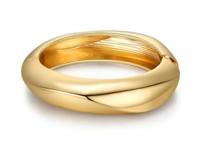 Gold Bracelets for Women Trendy Silver Bangle Cuff Bracelet Jewelry Gifts | Adjustable Size, 14K Gold Plated Chunky Bracelet - color: Gold - Style B