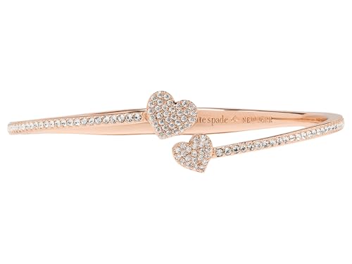 kate spade new york Yours Truly Pave Open Hinge Cuff - color: Clear/Rose Gold