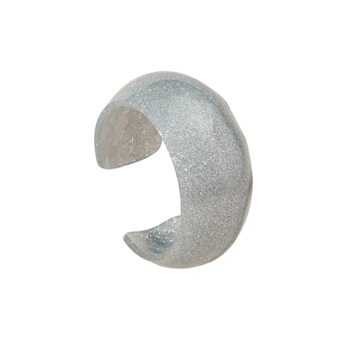 Colorful Transparent Opening Cuff Bangle Acrylic Geometric Bracelet for Women Irregular Pattern Bracelet Charm - color: Glittery-Gray