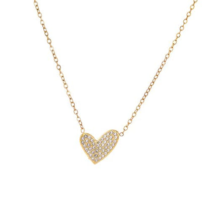 Heart Pendant Necklace – Dainty & Minimalist Style for Daily Wear - style: Minimalist Design