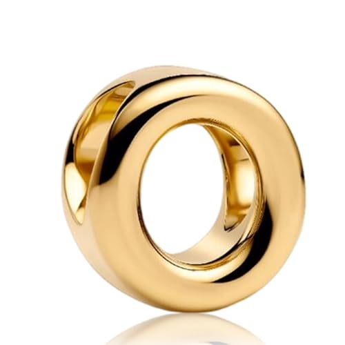 Gold Letter Charms A-Z for Bracelets 925 Sterling Silver Alphabet Initial Charms Beads Jewelry Gifts for Women - color: O