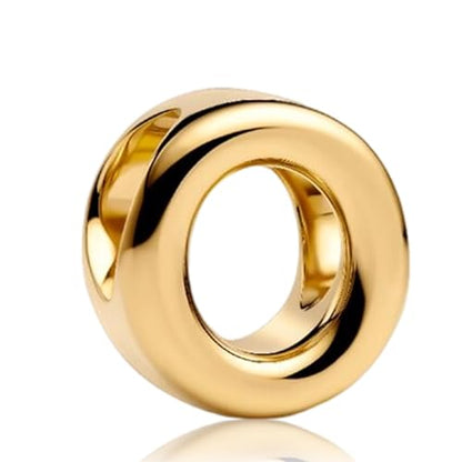Gold Letter Charms A-Z for Bracelets 925 Sterling Silver Alphabet Initial Charms Beads Jewelry Gifts for Women - color: O