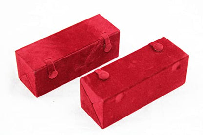 atorakushon Maroon Velvet Folding jewellery Vanity Box Make-Up 12 pair Earrings Utility Toiletry Wardrobe Organizer Pouch Set of 2 - style: 12 Pair Earring Storage Folder Pack of 2