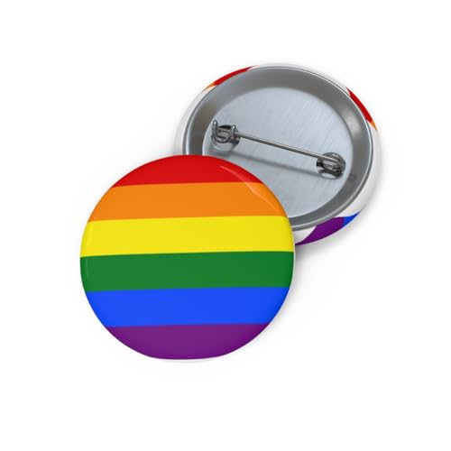 3dRose Rainbow flag - multicolor colorful stripes - multicolored - gay pride LGBT movement - Pride parade Pin Button 1.25 inches