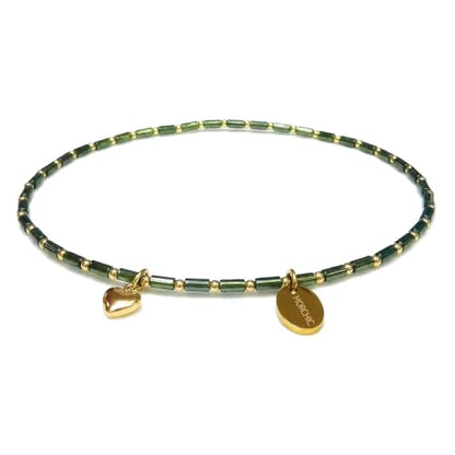 Womens Hematite Anklet, Handmade Foot Chain, Elastic Beach Chakra Jewelry - color: Ank-6