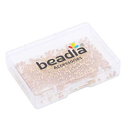 18K Gold Plated Round Spacer Beads 2mm 600pcs for Jewelry Making Findings Non Tarnish - color: 18K Gold, size: 2mm