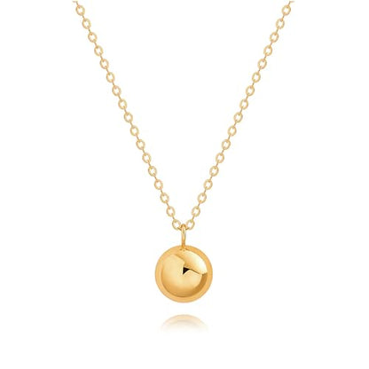 PEARLADA 18k Gold Plated Chain Long Necklace, Boho Sweater Necklace for Women, Geometric Pendant Y Necklace - color: Ball