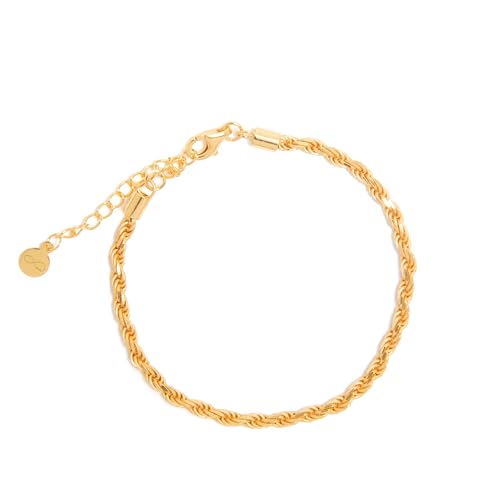 Timeless 18K Gold Vermeil Bracelet for Women, Hypoallergenic Nickel-Free Charm, Durable Everyday Jewelry Gift Tarnish-Resistant - style: Gold Braided Bracelet