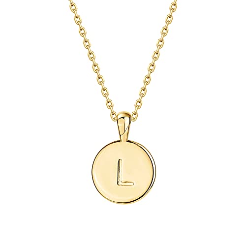 PAVOI Initial Necklace for Women, 14K Gold Plated Alphabet Letter Pendant | Letter Necklace for Women, Name Necklace, Necklace with Initials - style: - L