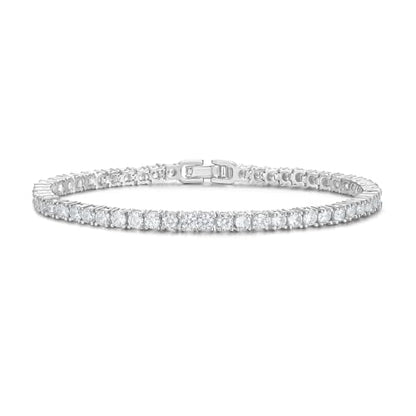 Women's 14K Gold Plated Jewelry Bracelet Set - Stylish Thin Dainty Chain, Stackable Cuban Link and Paperclip Bracelets - style: Silver 6.5inch