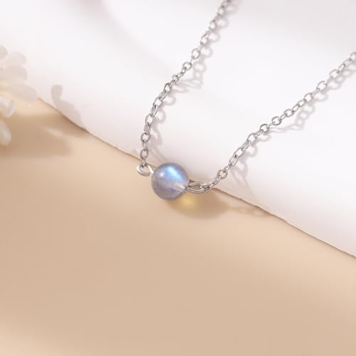 RZKING Silvery Necklace for Women, Gifts for Friend Mom Daughter Teacher - style: Moonstone