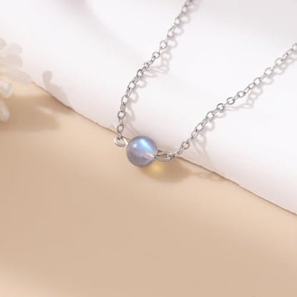 RZKING Silvery Necklace for Women, Gifts for Friend Mom Daughter Teacher - style: Moonstone