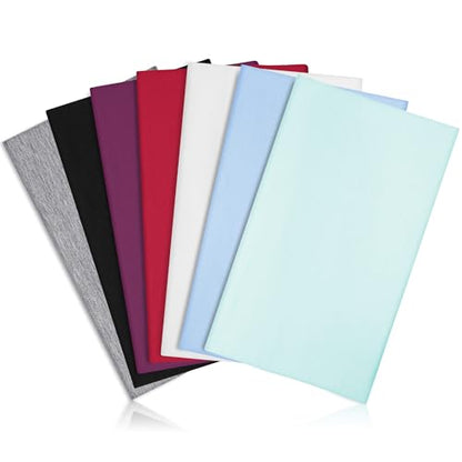 DiyJibb Headbands for Women, 7PCS Wide Cloth Hair Bands for Workout, Yoga, Skincare & Daily Wear, Soft & Stretchy - color: Grey, black, magenta, red, white, light blue, cyan