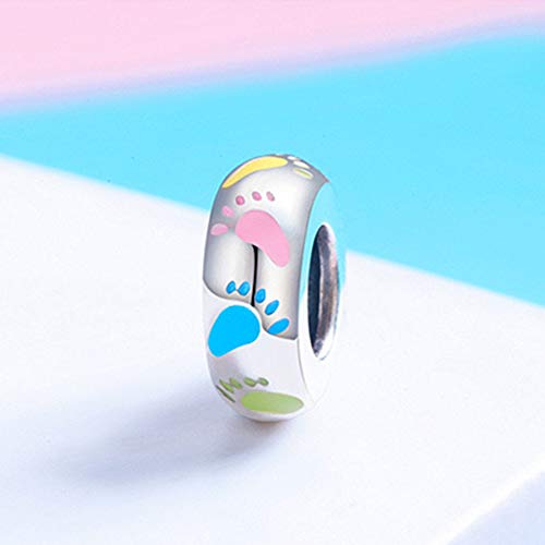 12pcs Mixed Silver Plated Colorful Enamel Alloy Beads Dangle Charms Fits for European Snake Chain Bracelet Necklace DIY Jewelry Making Supplies - color: Enamel Bracelets Beads