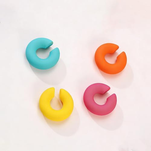 4pcs Chunky Gold Silver Ear Cuff Set for Women Punk Metallic Twist Non Piercing Clip Cuff Earrings Trendy Jewelry Set for Daily Party - style: style C